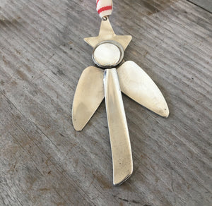Artisan Angel Ornament - Upcycled Silverware Pieces - #4549