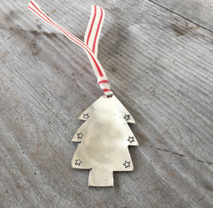 Hand Stamped Spoon Ornament Made from Upcycled Silverware