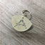Floral monogram A hand-stamped spoon keychain handcrafted from upcycled vintage silverware personalized gift