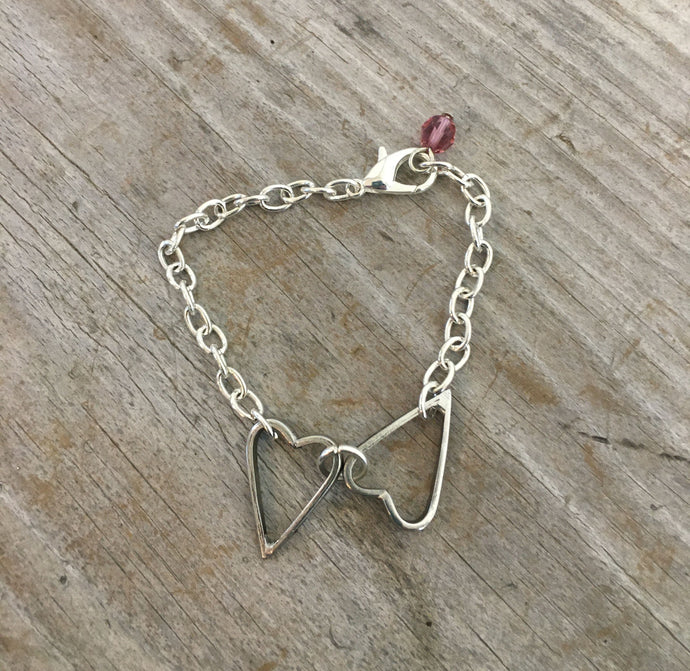 Fork Tine Heart Bracelet - Relationship Bracelet - #4561