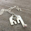 Fork Elephant Necklace with Hamsa Bead - #4575