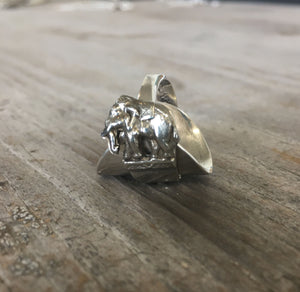 Sterling Spoon Cuff Ring Elephant - #4577
