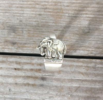 Sterling Spoon Ring Elephant