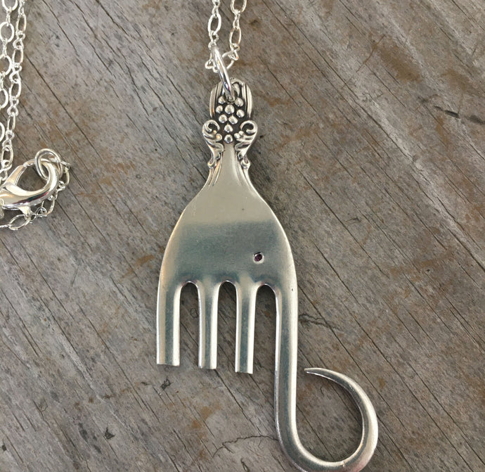 Fork Elephant Necklace - #4576