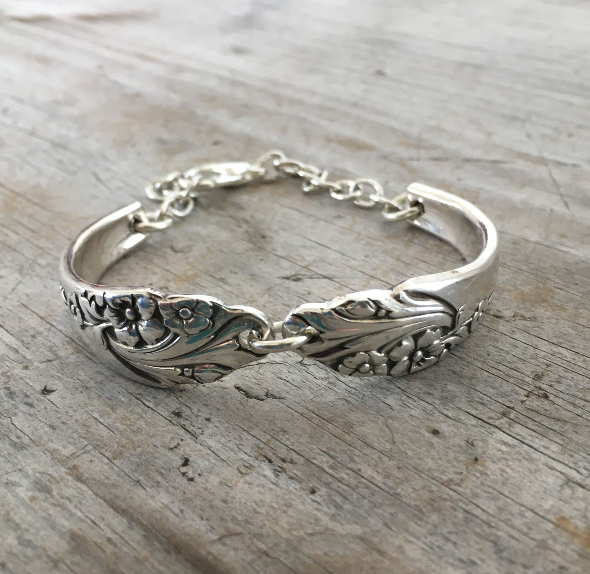 Evening Star Upcycled Spoon Bracelet