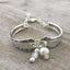 Spoon Link Bracelet with glass and pearl bead