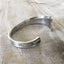 Other end of stamped spoon cuff bracelet