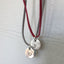 Circle Stamped Spoon Necklace with Heart