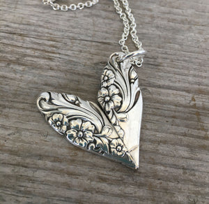 Handmade Silverware Jewelry Heart Necklace