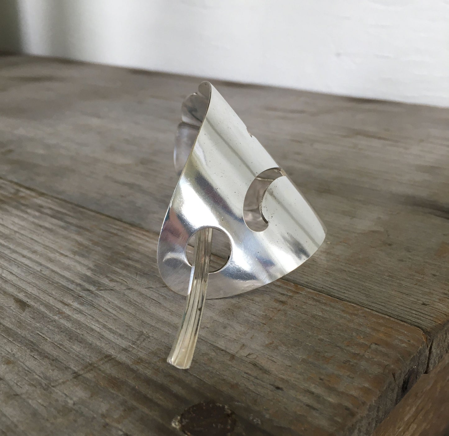 Hair barrette Stick Barrette made from upcycled silverplate cake server