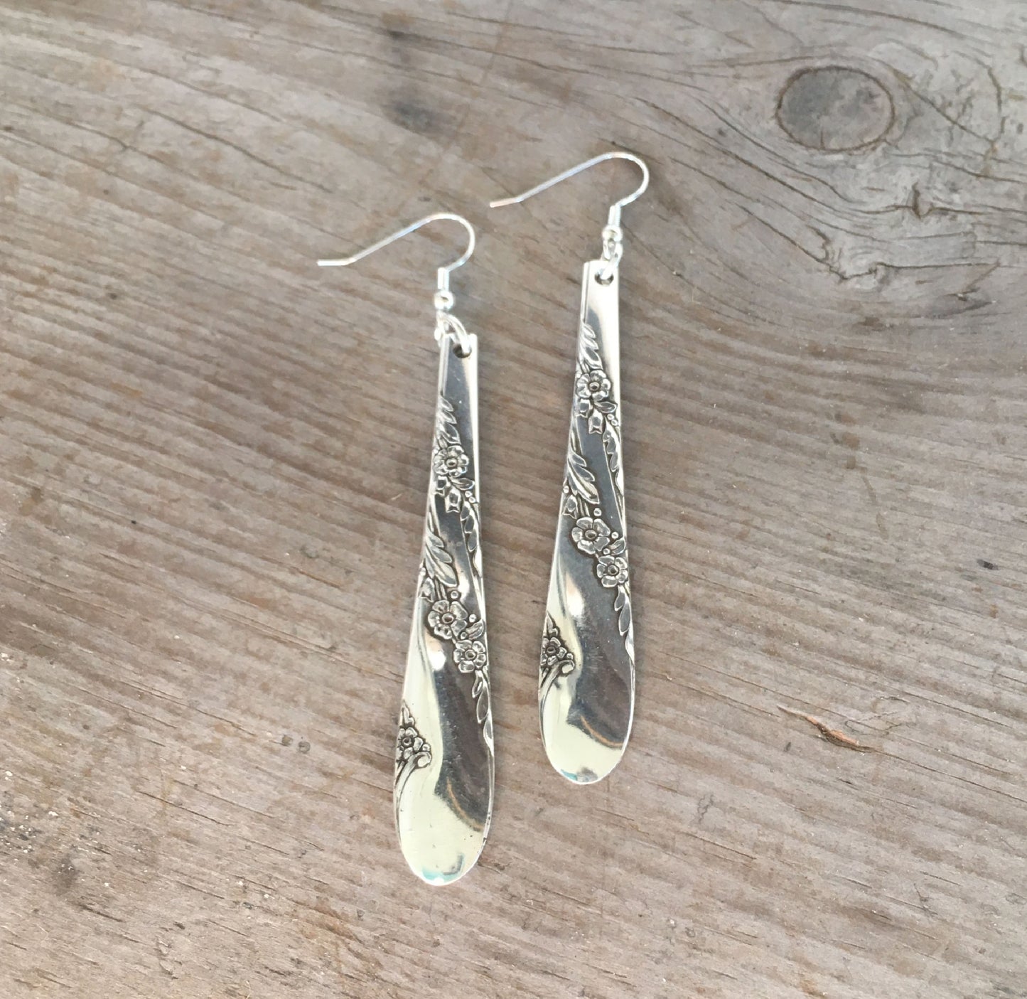 Spoon Earrings - Bridal Wreath