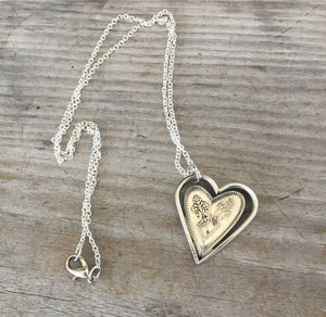 Spoon Heart Pendant Necklace - Grosvenor - #4640