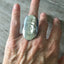 Women of Nature Hand Stamped Spoon Ring from Upcycled Silverware Shown on Model