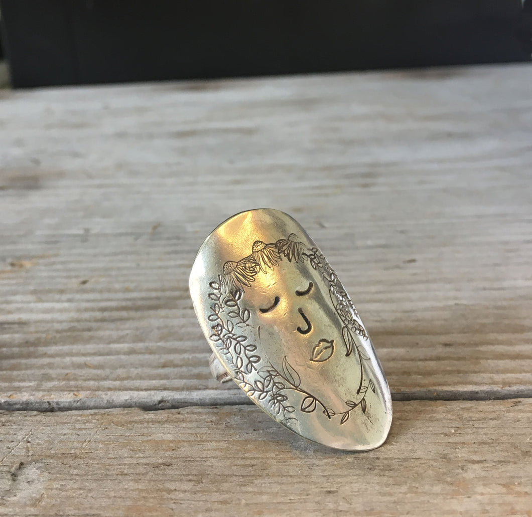 Women of Nature Spoon Ring - MEADOW - Size 8.5