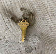 Stamped Key Necklace - FREE SPIRIT - #4761