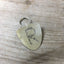 Floral Monogram Stamped Spoon Keychain "R"