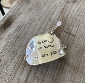 Stamped Spoon Bracelet - SHE BELIEVED SHE COULD SO SHE DID