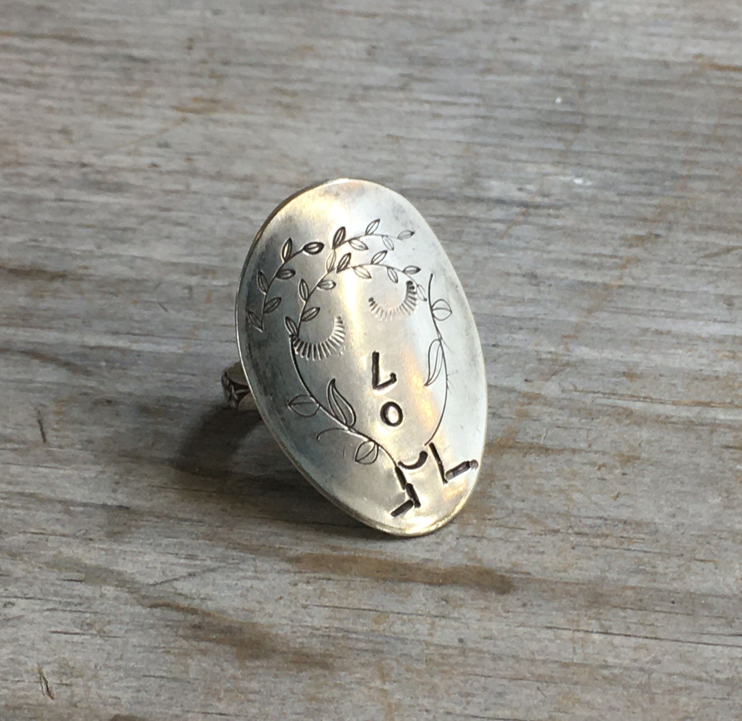 Women of Nature Ellery spoon ring - handmade vintage silverware jewelry