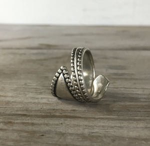 Coil Wrap Spoon Ring from Upcycled Silverware