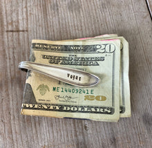 Spoon Money Clip Handstamped with the word VEGAS