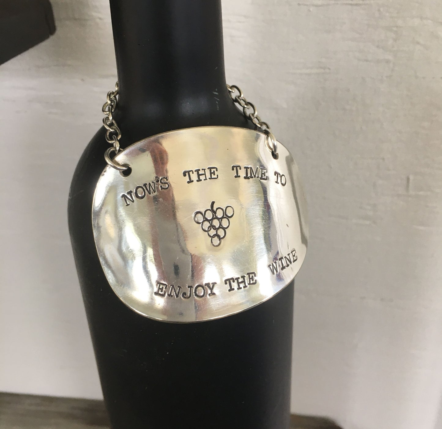 Spoon Wine Label - NOW'S THE TIME TO ENJOY THE WINE