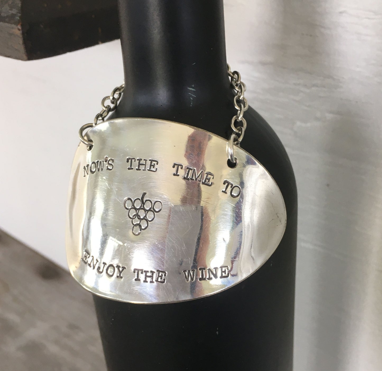 Spoon Wine Label - NOW'S THE TIME TO ENJOY THE WINE