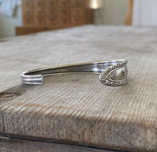 Detailed Inside View of Upcycled Spoon Cuff Bracelet