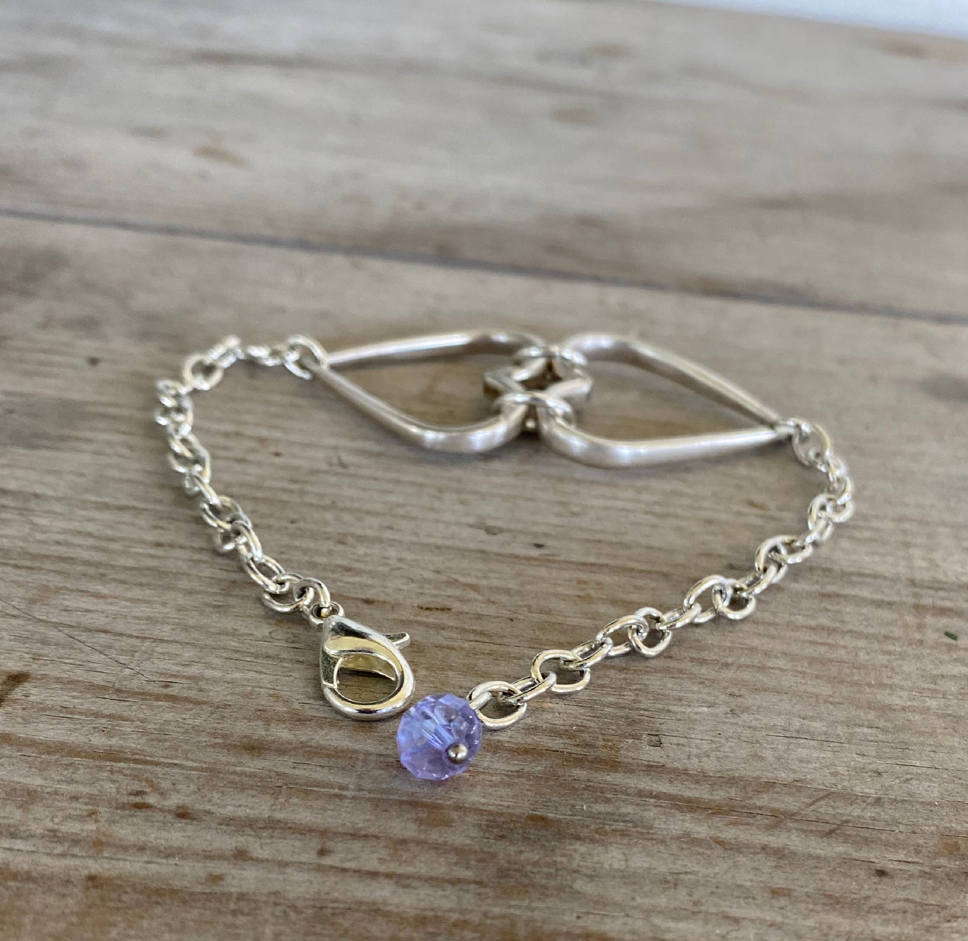 Handmade Fork Tine Heart Bracelet 