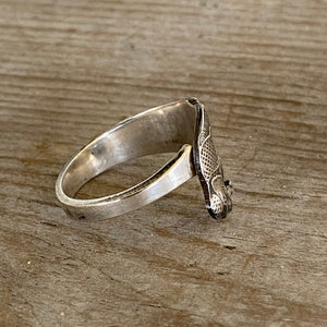 Inside view of sterling silver spoon ring