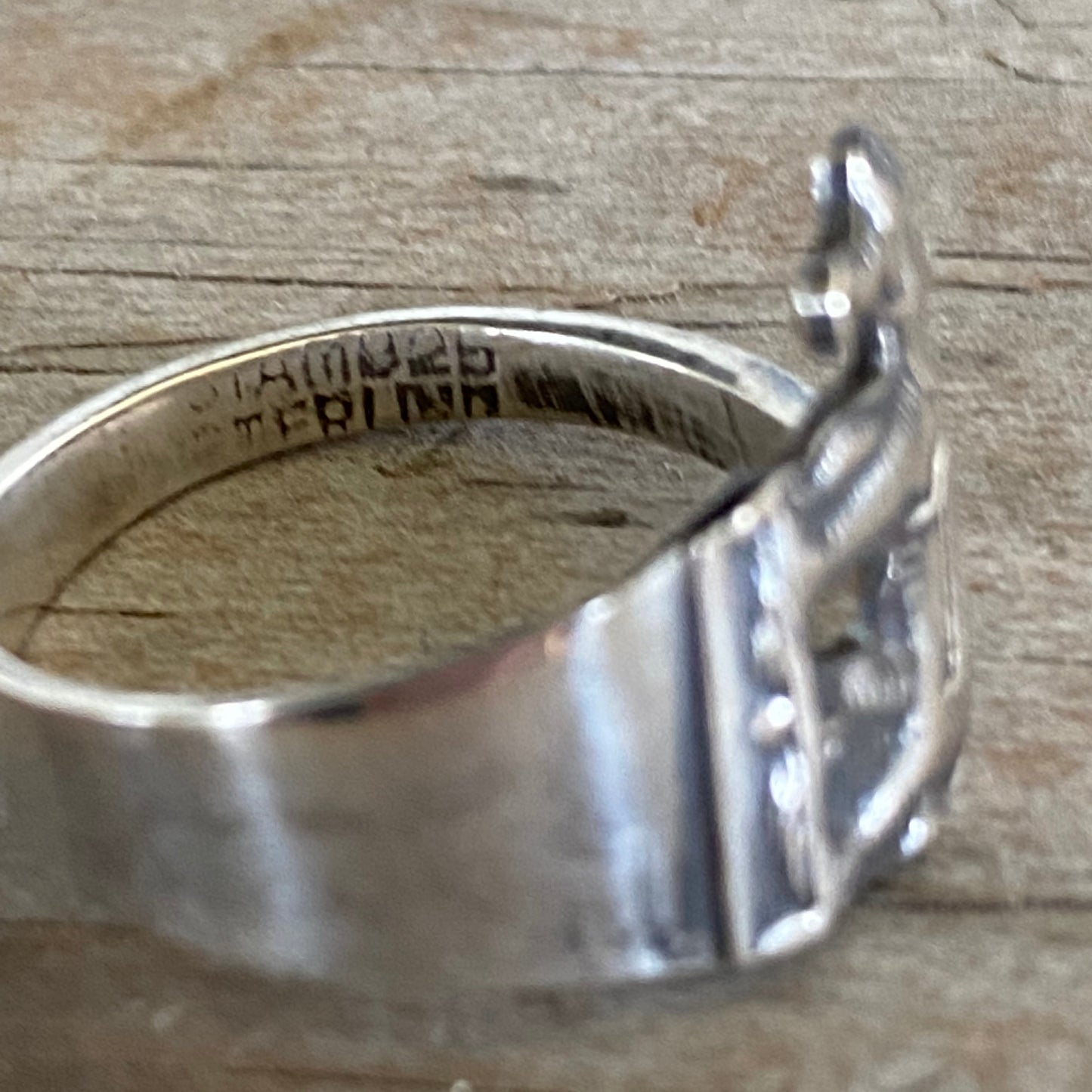 Markings on inside of sterling silver elephant spoon ring
