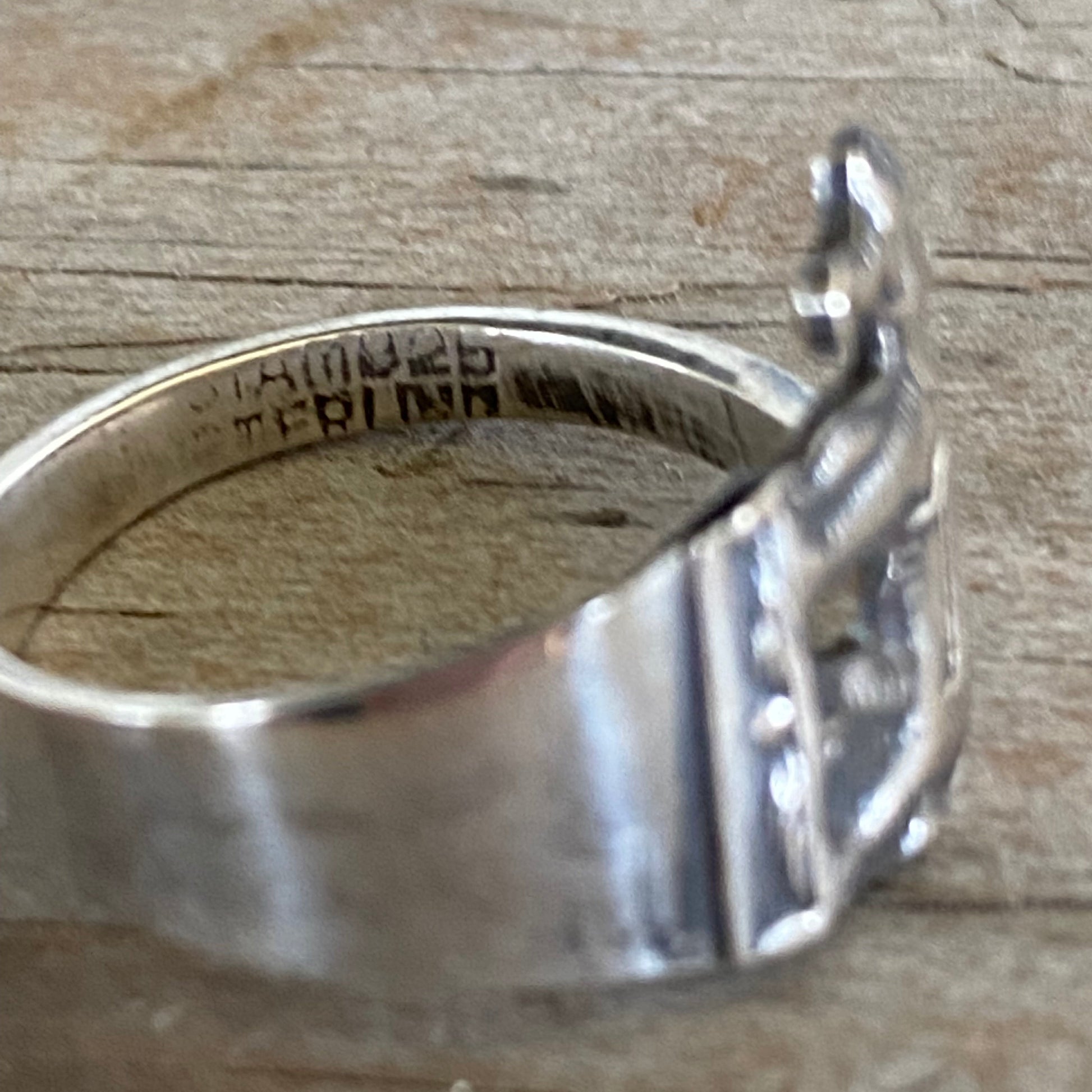 Markings on inside of sterling silver elephant spoon ring