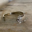 Detailed view of Upcycled silverware spoon cuff bracelet