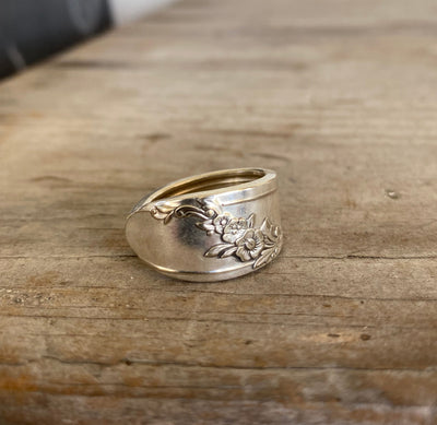 SALE Spoon Ring - Queen Bess - #4832