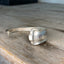Upcycled vintage spoon cuff bracelet Cromwell pattern with hand-stamped message - handcrafted artisan silverware jewelry