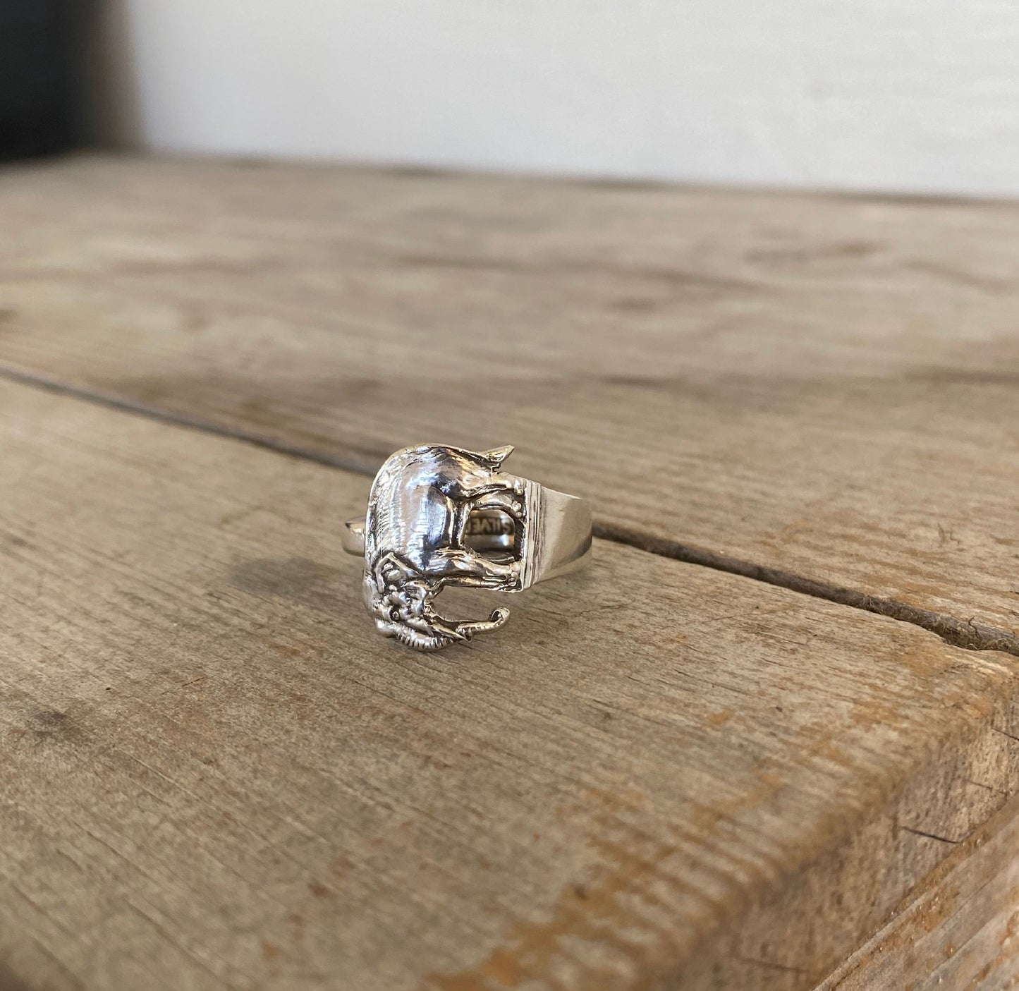 Sterling Spoon Elephant Ring