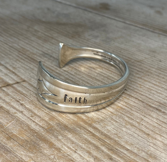 Spoon Cuff Bracelet - FAITH - #4910
