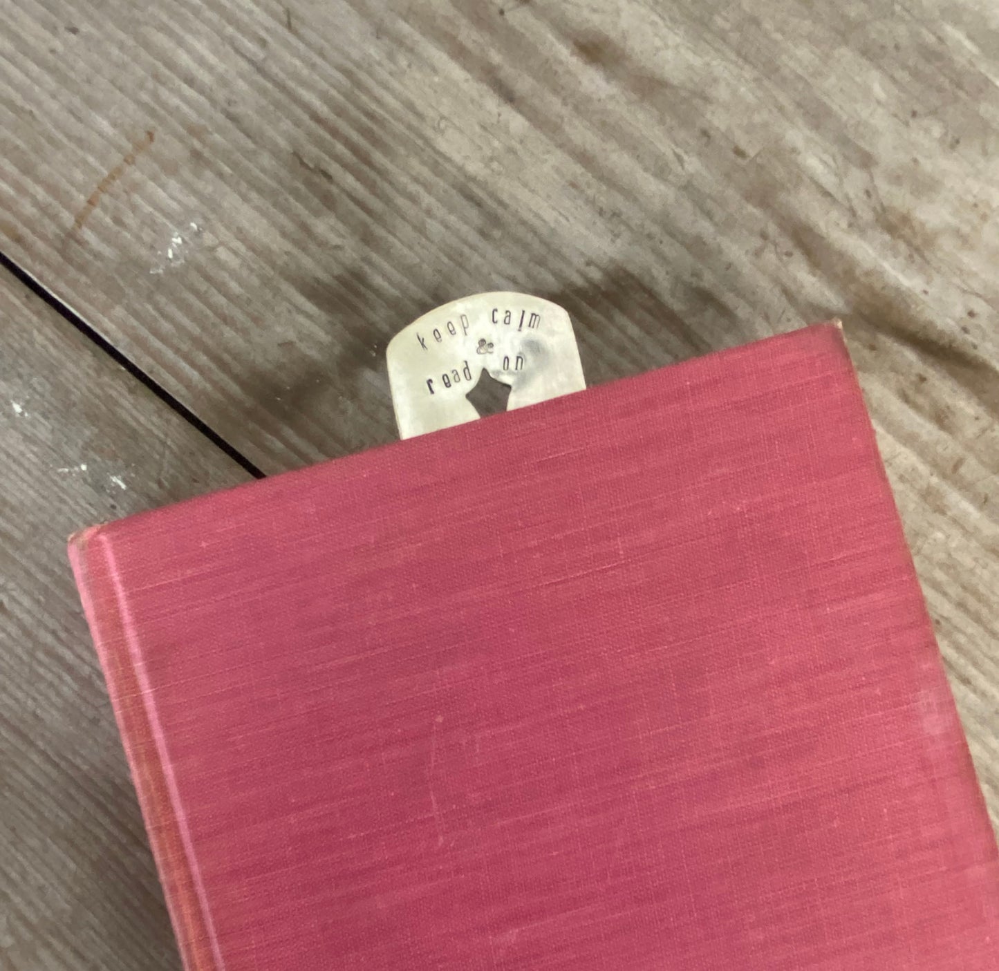 SALE - Fork Bookmark KEEP CALM & READ ON - #4913