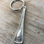 Vintage spoon handle keychain handcrafted from upcycled antique silverware 