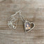Floating Fork Tine Heart Necklace with Frame