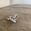 Heart spoon ring made from vintage silverware handles of the Grosvenor pattern - upcycled statement jewelry