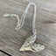 Upcycled Silverware Heart Pendant Necklace