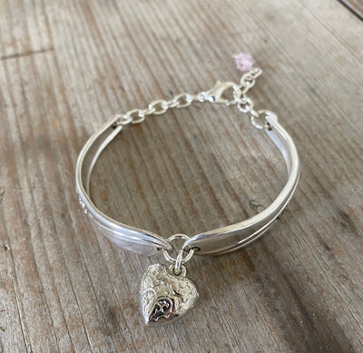 Spoon Bracelet w/ Puffy Heart Charm