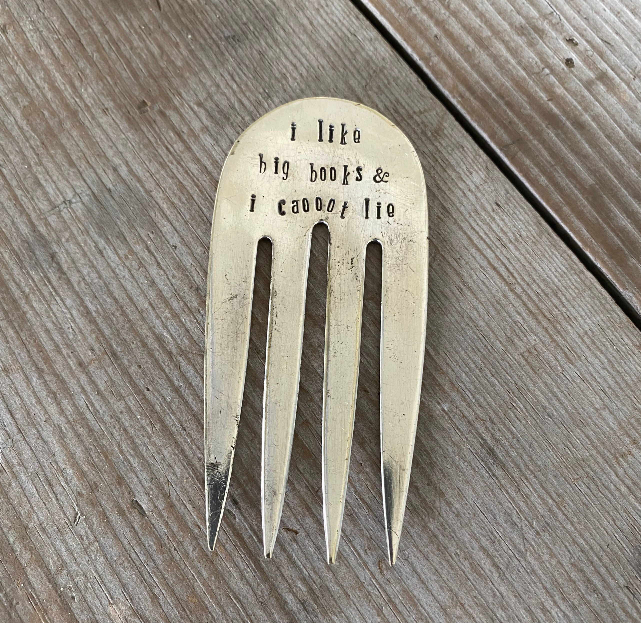 Hand-Stamped Silverware Bookmarks | Laughing Frog Studio