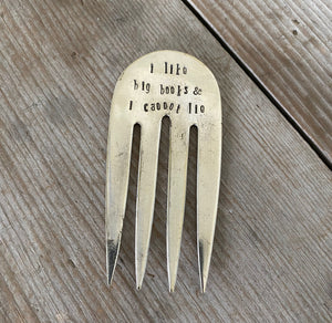 SALE - Fork Bookmark - I LIKE BIG BOOKS AND I CANNOT LIE - #5025