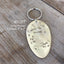 Enjoy the Journey vintage spoon keychain handcrafted from authentic antique silverware gift