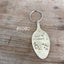 Hand-stamped vintage spoon keychain with Enjoy the Journey inspirational message upcycled silverware