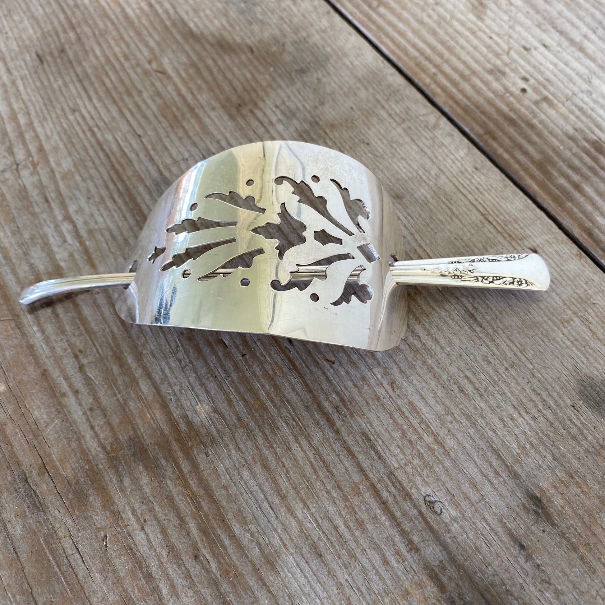 Handmade Hair Barrette from Upcycled cake server 