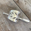 Hair Barrette from Upcycled Cake Server Angle 3