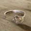Close-up detail of original monogram on FAITH hand-stamped spoon cuff bracelet 