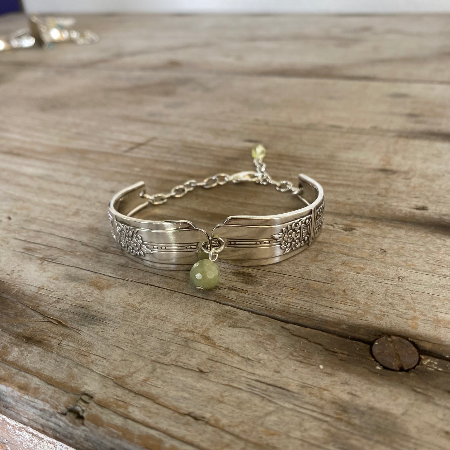 Spoon Link Bracelet - PERIDOT